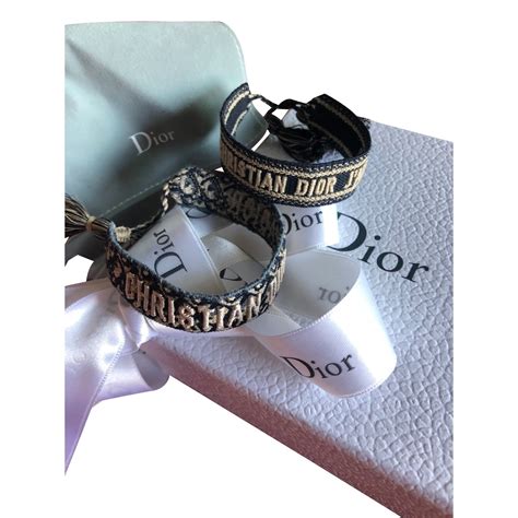 bracelet christian dior tissu bleu|bracelet jonc dior.